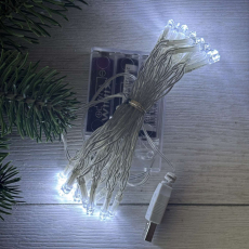 Гірлянда нитка 30LED 30LED на батарейках+USB 