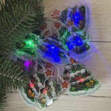 Гірлянда нитка 10LED RBG 10LED RGB Ялинка 