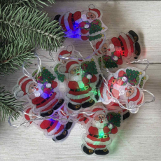 Гірлянда нитка 10LED RBG 10LED RGB Санта 