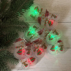 Гірлянда нитка 10LED RBG 10LED RGB Сніговик 